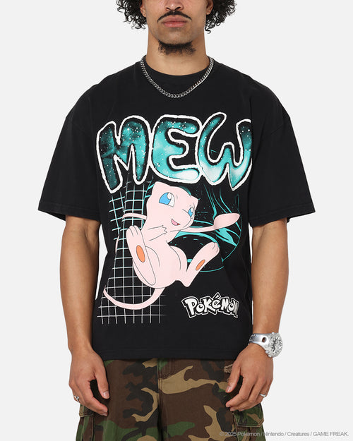 The Pokémon Collection By 73Studio Mew T-Shirt Black Acidwash