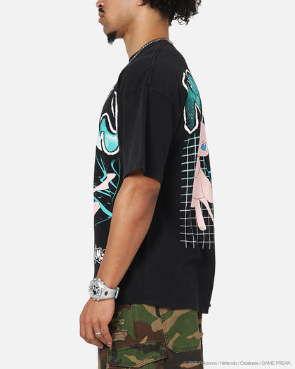 The Pokémon Collection By 73Studio Mew T-Shirt Black Acidwash