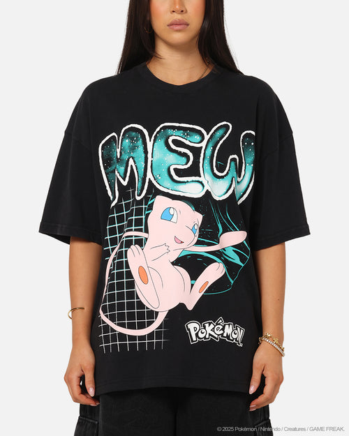 The Pokémon Collection By 73Studio Mew T-Shirt Black Acidwash