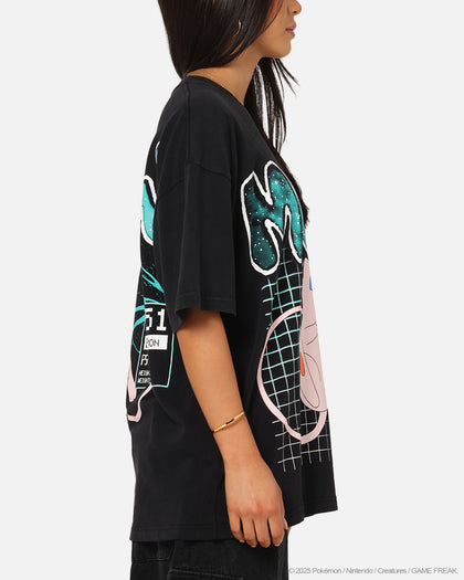 The Pokémon Collection By 73Studio Mew T-Shirt Black Acidwash