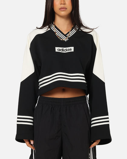 Adidas Women's Crew Sweatshirt Black/Off White