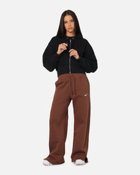 Jordan Women's Flight Fleece Satin-Lined Hoodie Black/Dark Smoke