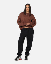 Nike Women's Sportswear Phoenix Fleece Crewneck Archaeo Brown/Sail