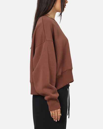 Nike Women's Sportswear Phoenix Fleece Crewneck Archaeo Brown/Sail