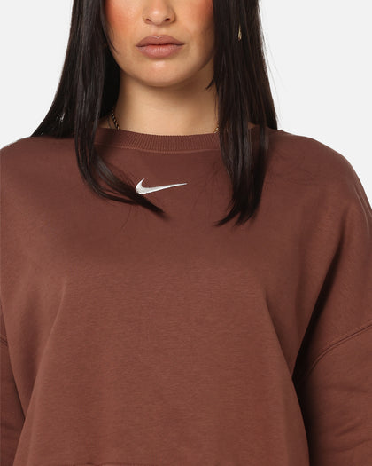 Nike Women's Sportswear Phoenix Fleece Crewneck Archaeo Brown/Sail