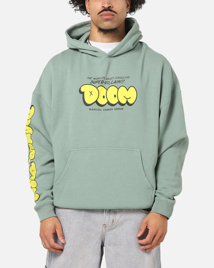73Studio Marvel Fantastic Four Doctor Doom Villain Hoodie Washed Green