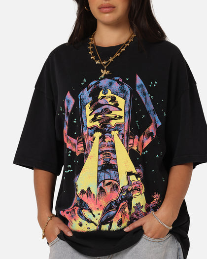 73Studio Marvel Fantastic Four Galactus Universe T-Shirt Black Acidwash