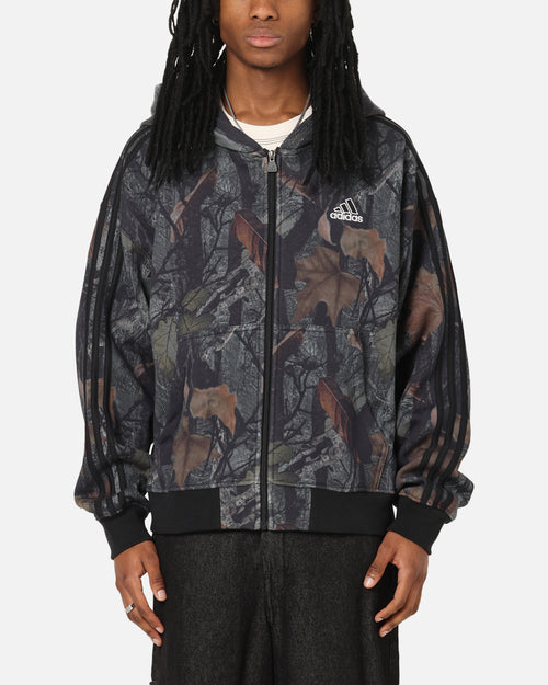 Adidas Camo Zip Up Hoodie Black
