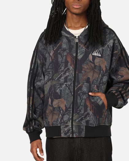 Adidas Camo Zip Up Hoodie Black