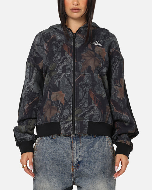 Adidas Camo Zip Up Hoodie Black