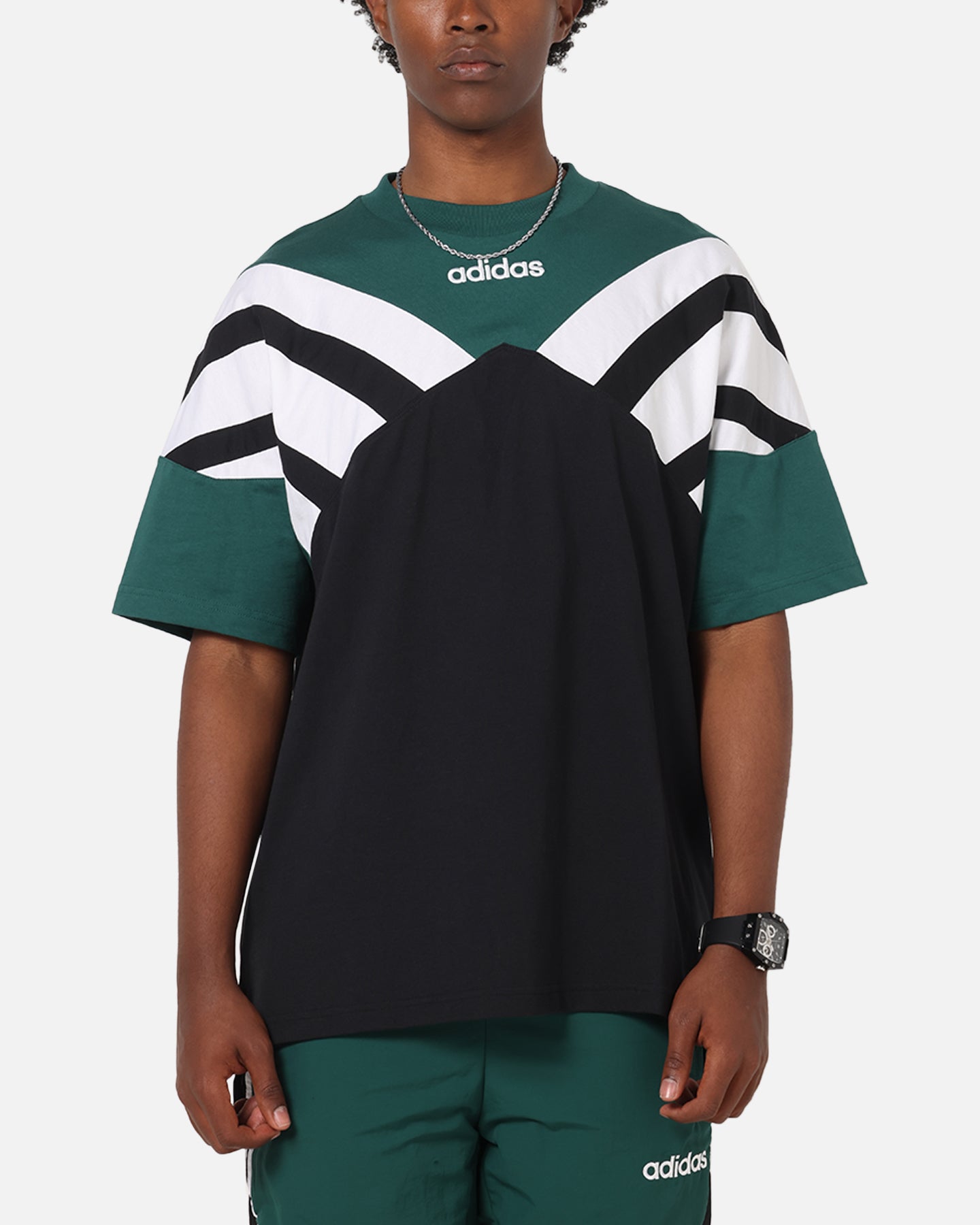 Adidas Archive Cutline T-Shirt Collegiate Green | Culture Kings