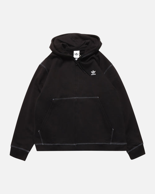 Adidas Essentials Trefoil Full Zip Hoodie Black