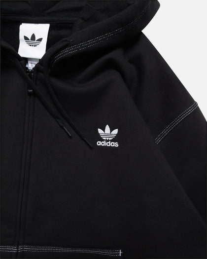 Adidas Essentials Trefoil Full Zip Hoodie Black