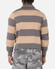XXIII Rugby Long Sleeve Polo T-Shirt Charcoal/Tan
