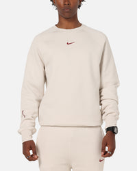 Nike Nocta Fleece Crewneck Lt Orewood Brown