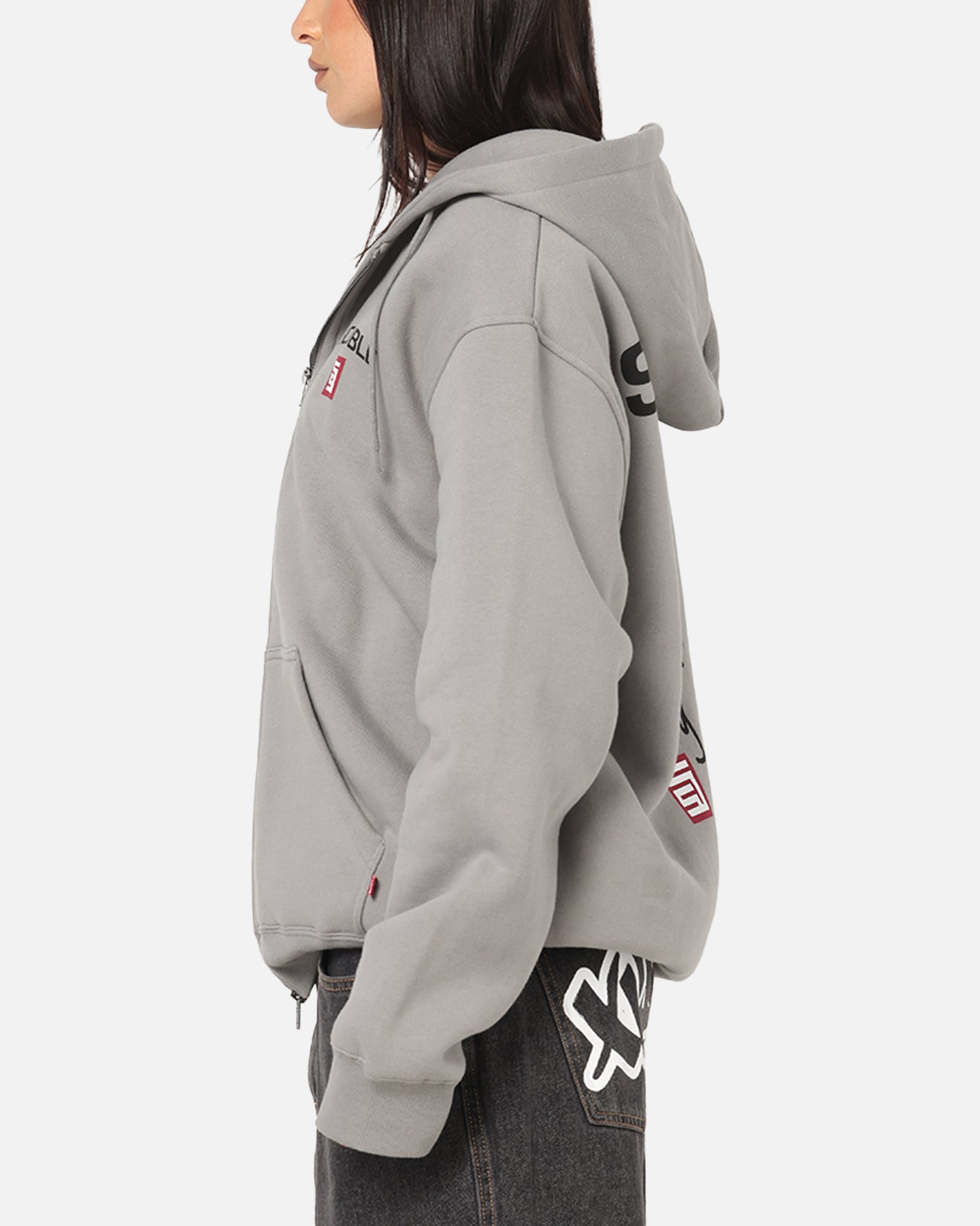 S Double Cities Zip Through Hoodie Stone | Culture Kings