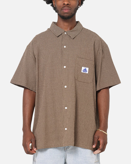X-Large Liam Button Up Shirt Brown