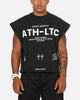 Saint Morta Athletc Cut Off Sweat T-Shirt Washed Black