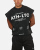 Saint Morta Athletc Cut Off Sweat T-Shirt Washed Black