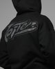 Loiter Silicone Rhinestone Zip Hoodie Black