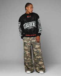 Loiter Low Rider Long Sleeve T-Shirt Black