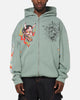 Ed Hardy Floral Zip Hoodie Sage