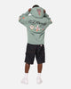 Ed Hardy Floral Zip Hoodie Sage