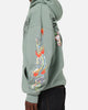 Ed Hardy Floral Zip Hoodie Sage