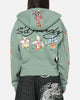 Ed Hardy Floral Zip Hoodie Sage