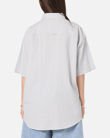 S Double Stripe Button UP Shirt Striped