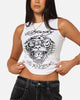 Ed Hardy Women's Tiger Ribbed Tank White