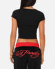 Ed Hardy Women's Tribal Baby T-Shirt Black/Red