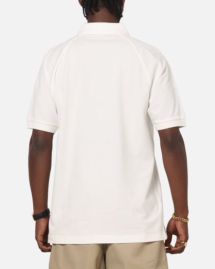 Fred Perry Crepe Pique Zip Neck Polo Shirt Snow White