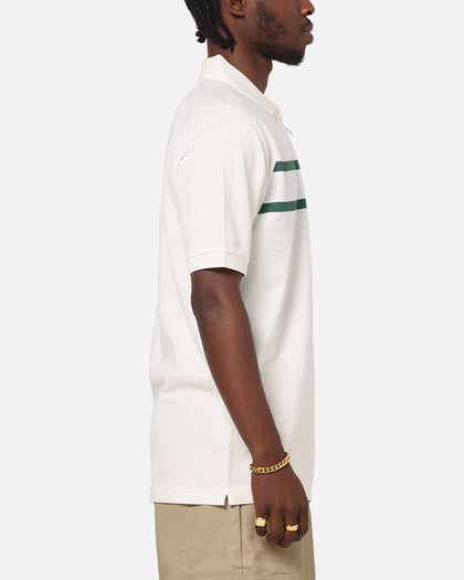 Fred Perry Crepe Pique Zip Neck Polo Shirt Snow White