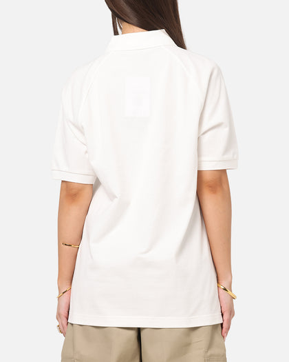 Fred Perry Crepe Pique Zip Neck Polo Shirt Snow White