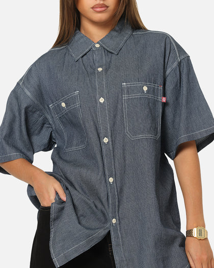 S Double Union Work Button Up Shirt Stripe