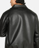 Carre Vegan Leather Varsity Jacket Black/White