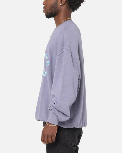 Tommy Jeans Cropped Overdyed Varsity Crewneck Washed Blue