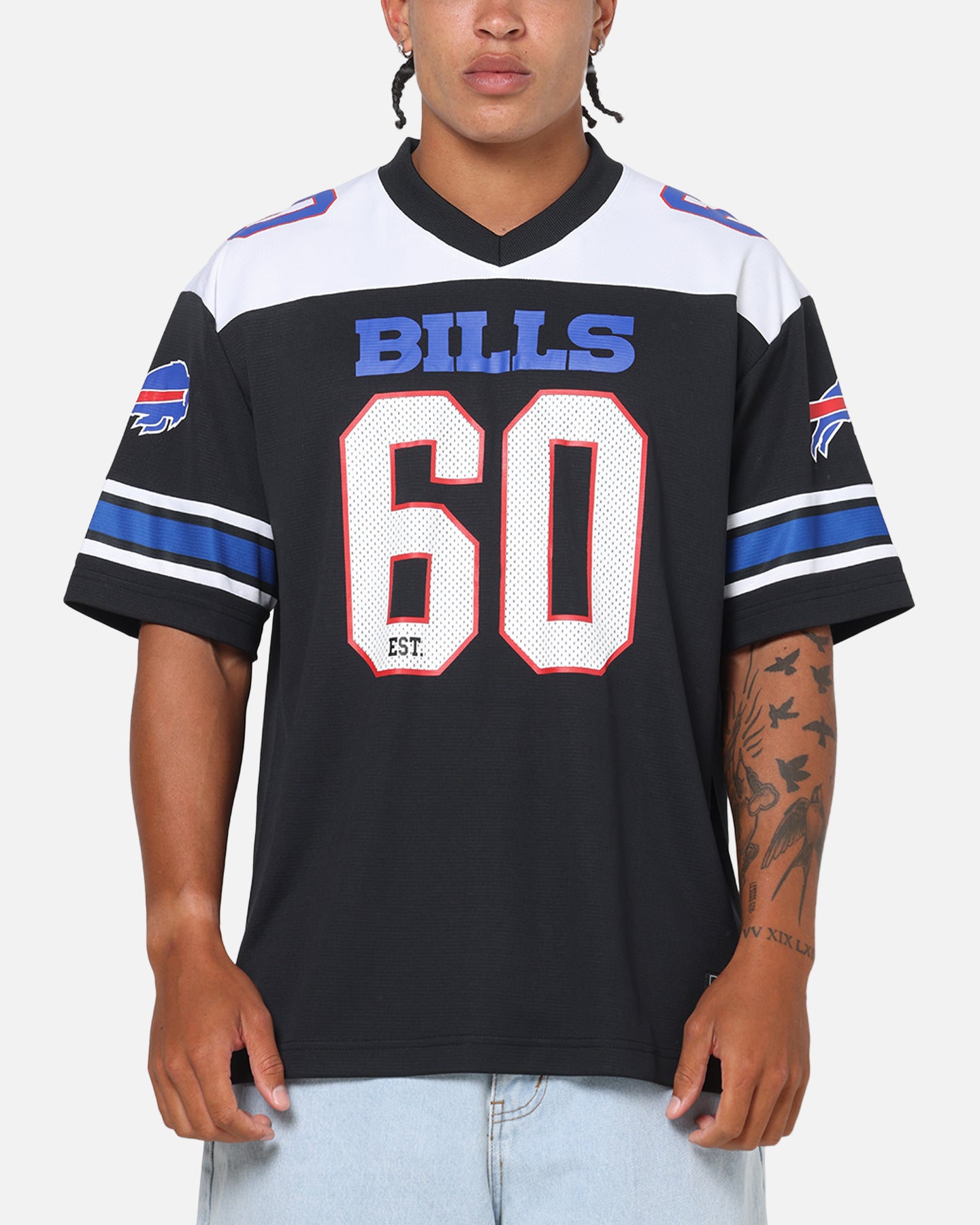 Buffalo Bills Tシャツ X-LARGE Majestic Athletic Buffalo Bills Glenver Mesh Oversized T-Shirt