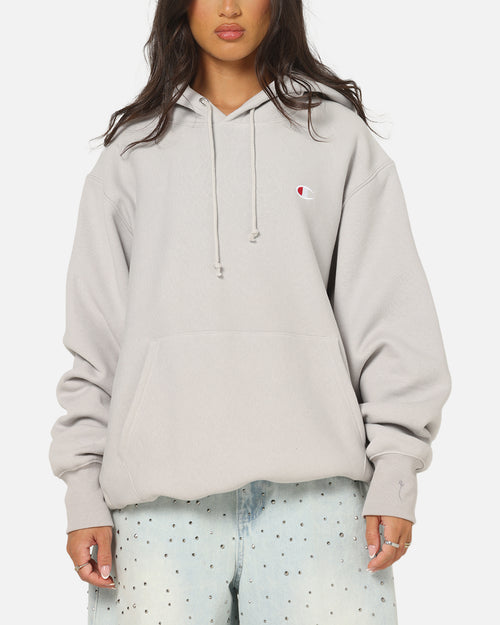 Champion Reverse Weave Small C Hoodie Grey