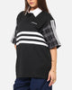 Adidas Tartan Regular Rugby Polo T-Shirt Black