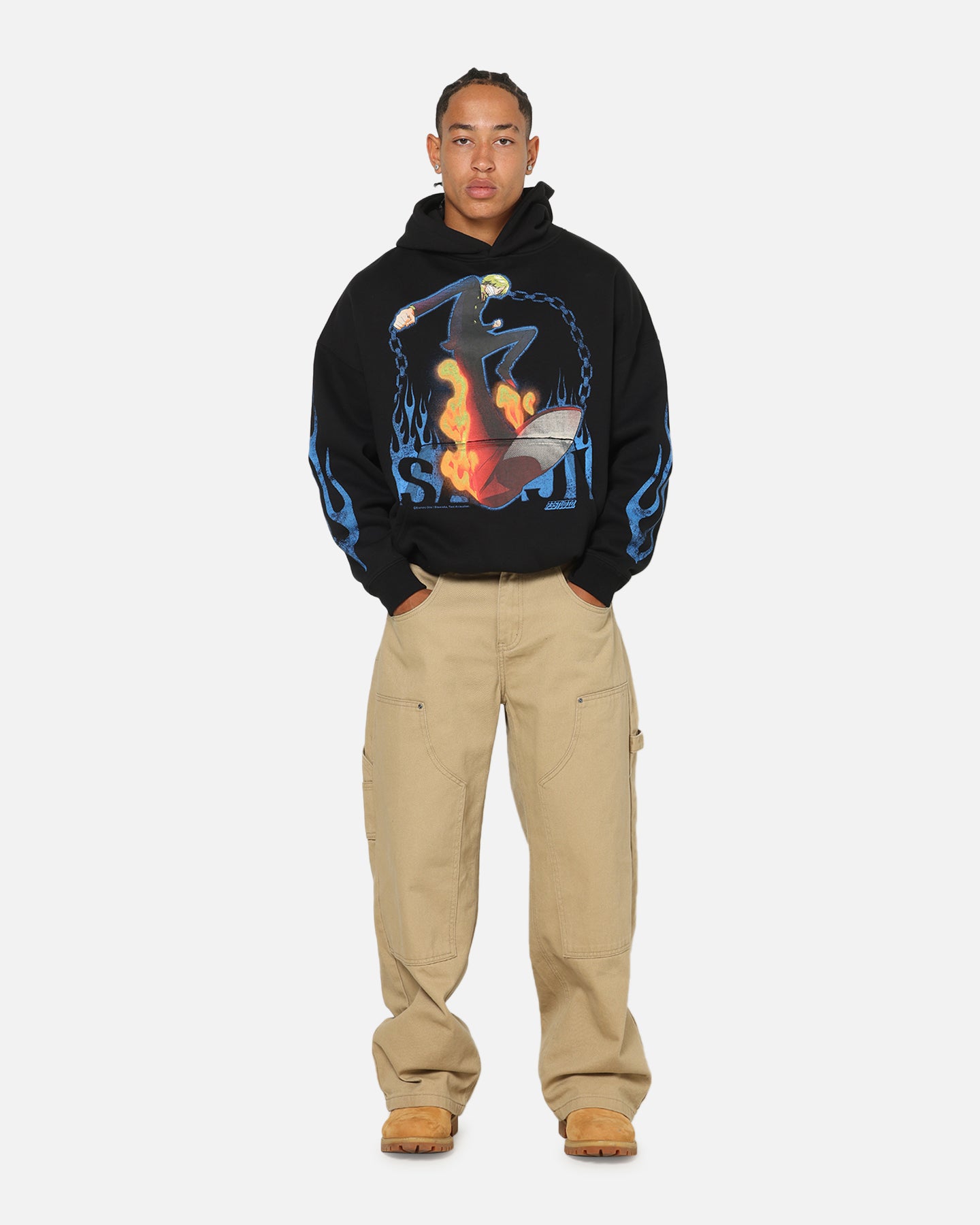 73Studio X One Piece Sanji Premium Hoodie Black | Culture Kings