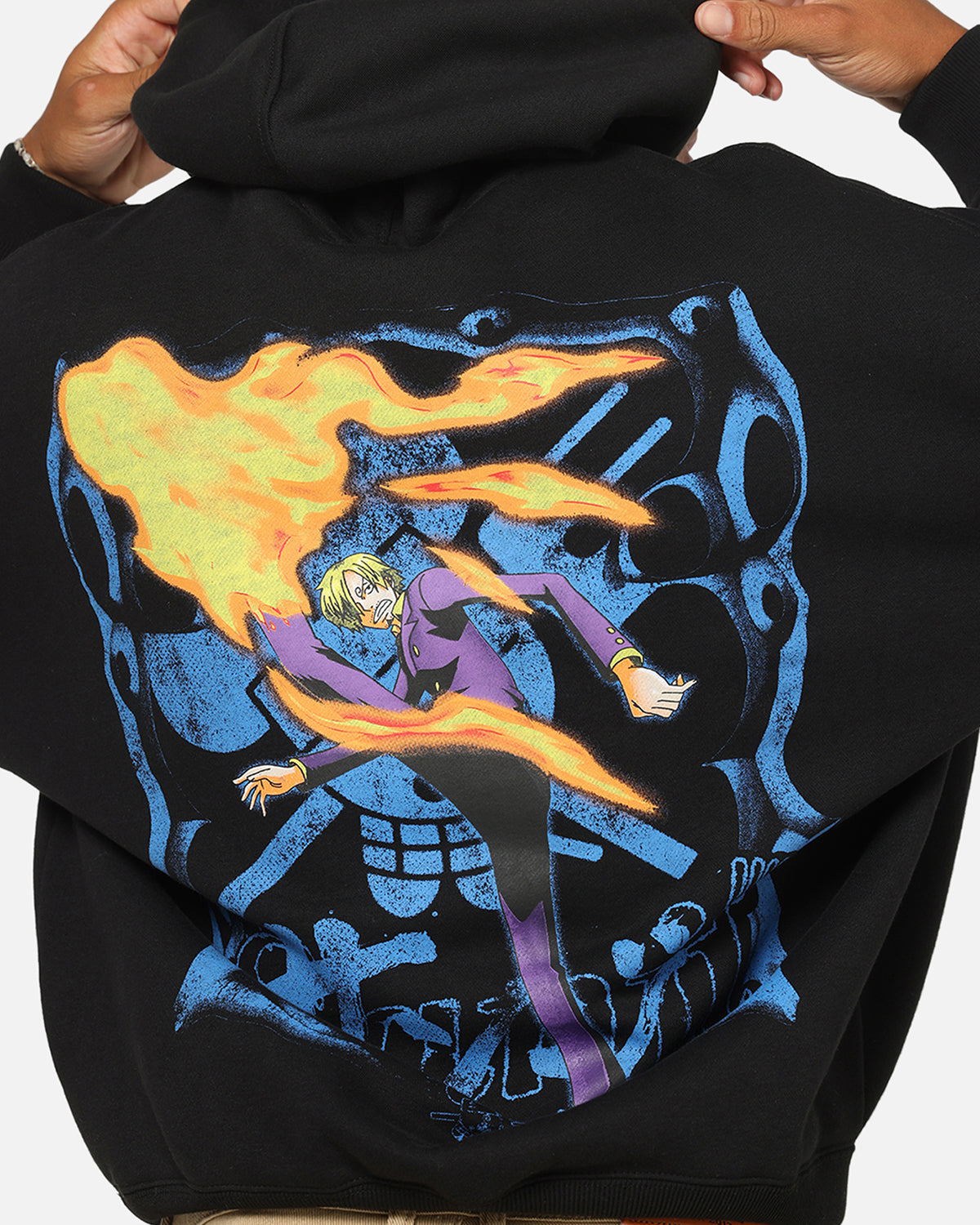 73Studio X One Piece Sanji Premium Hoodie Black | Culture Kings