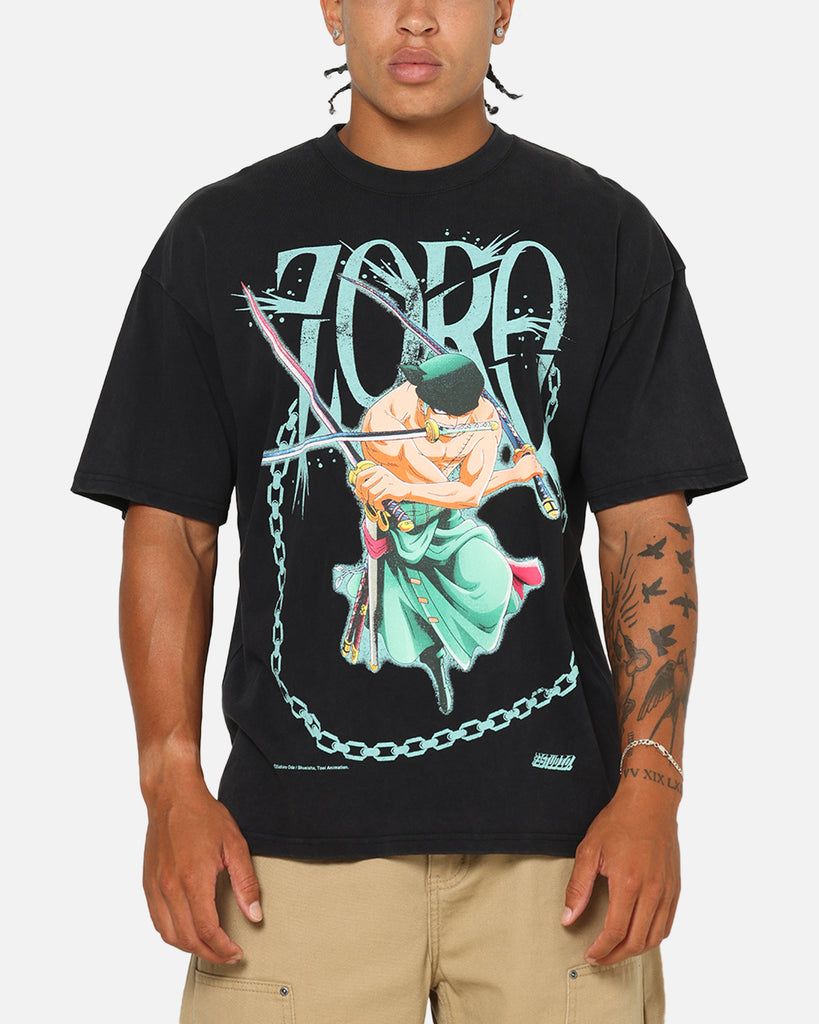 73Studio X One Piece Zoro Vintage T-Shirt Off Black | Culture Kings