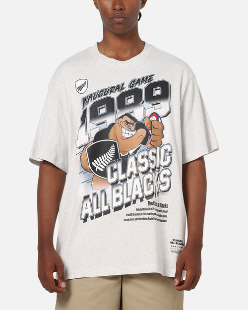 Mitchell & Ness All Blacks Rugby Union Inaugural Game T-Shirt Silver Marle