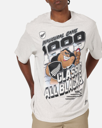 Mitchell & Ness All Blacks Rugby Union Inaugural Game T-Shirt Silver Marle