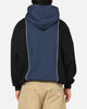Carre Piped Pullover Hoodie Black/Blue