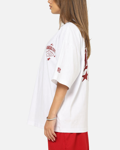 Mitchell & Ness Kansas City Chiefs Stars & Text Boxy T-Shirt White