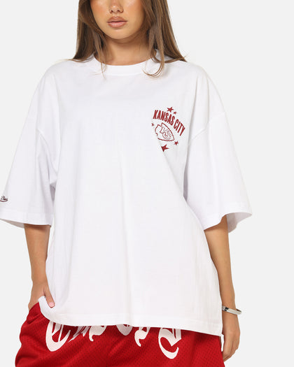 Mitchell & Ness Kansas City Chiefs Stars & Text Boxy T-Shirt White