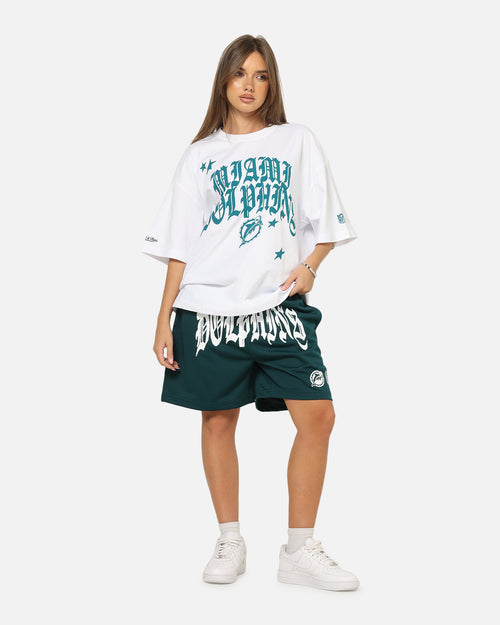 Mitchell & Ness Miami Dolphins Stars & Text Boxy T-Shirt White